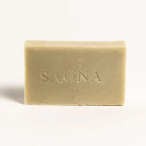 Jabón corporal natural SAONA Mint – vista frontal Jabón corporal natural SAONA Mint elaborado con ingredientes de origen vegetal, vista frontal